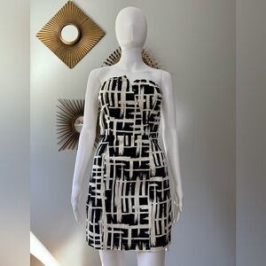 Charlotte Russe Black and White Abstract Mini Dress